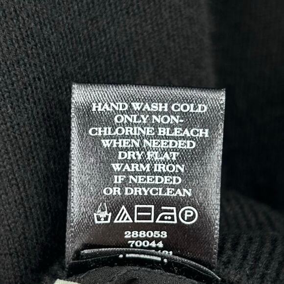 Ann Taylor Black Sweater Top Scoop Neck Layered Hem Cashmere Blend Womens S - Picture 8 of 11